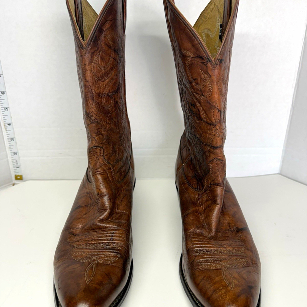 Dan Post DP 22233 Women's Cognac Brown Leather Western Cowboy Boots Size 8.5 M